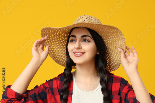 Beautiful young happy woman...