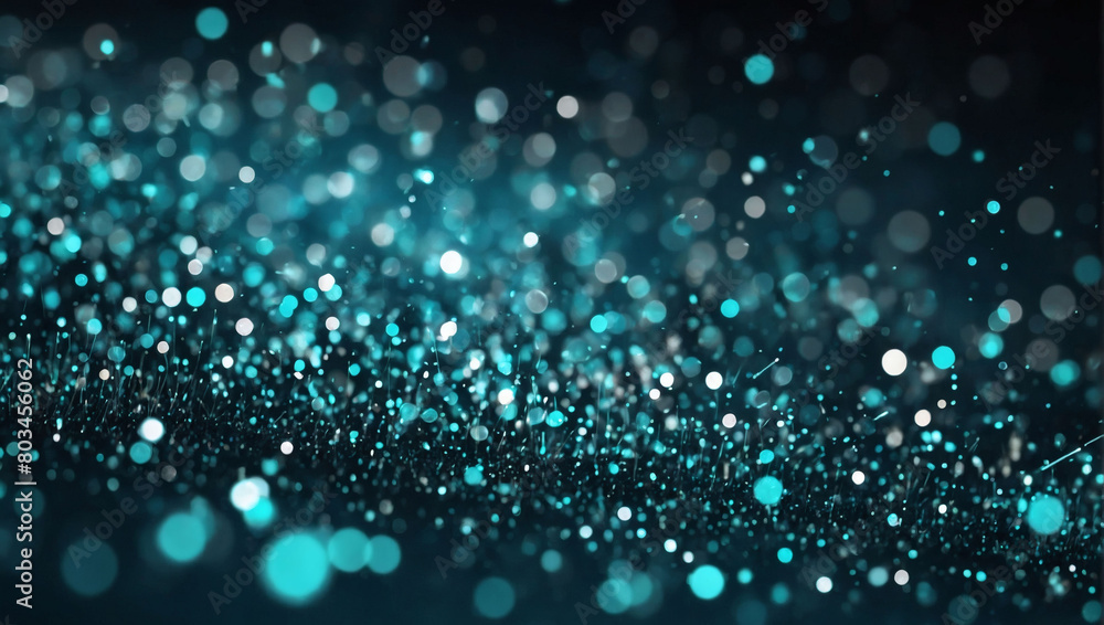 Teal Technology Particle Abstract Background