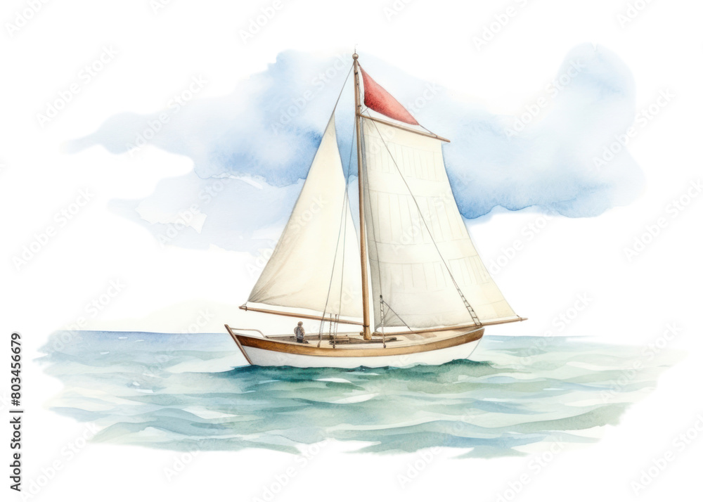 Naklejka premium PNG Watercraft sailboat outdoors vehicle.