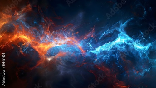 Illuminated Threads in the Cosmic Void  A Celestial Tapestry of Nebulae. Concept Cosmic Photography  Nebula Exploration  Astronomical Beauty  Heavenly Images