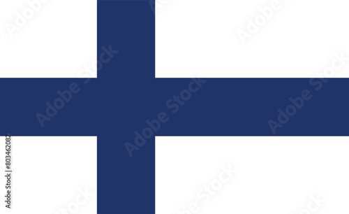 National flag of Finland original size and colors vector illustration, Suomen lippu or Finlands flagga and Siniristilippu used Nordic cross, Finnish flag has Scandinavian cross