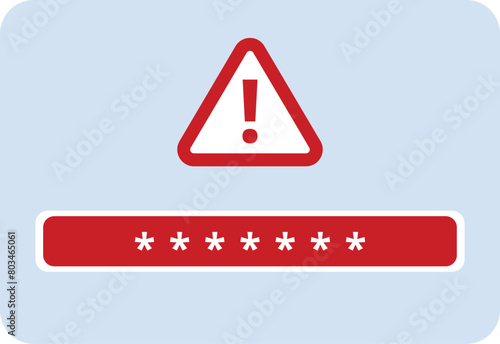 Wrong password alert error icon cartoon vector. User modern account. Service denied