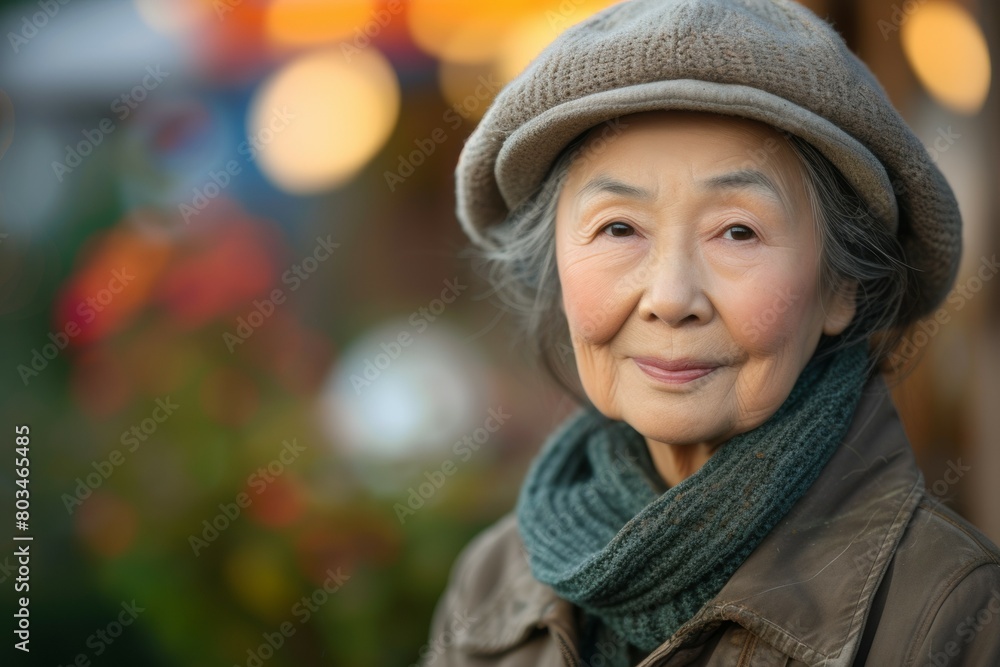 Woman farmer, female portrait. Backdrop with selective focus and copy space Woman farmer, female portrait. Backdrop with selective focus and copy space