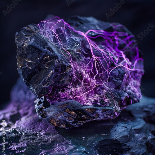 purple amethyst stone , AI Generated.