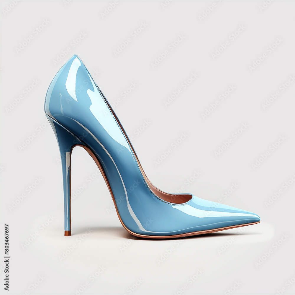 blue high heel blue high heel