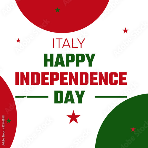 Italy republic day greeting card, banner, vector illustration. Italian national day 2nd of June background