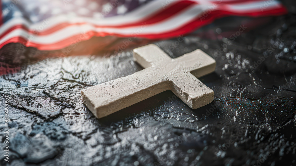 white cross, symbol for Memorial Day white cross, symbol for Memorial Day