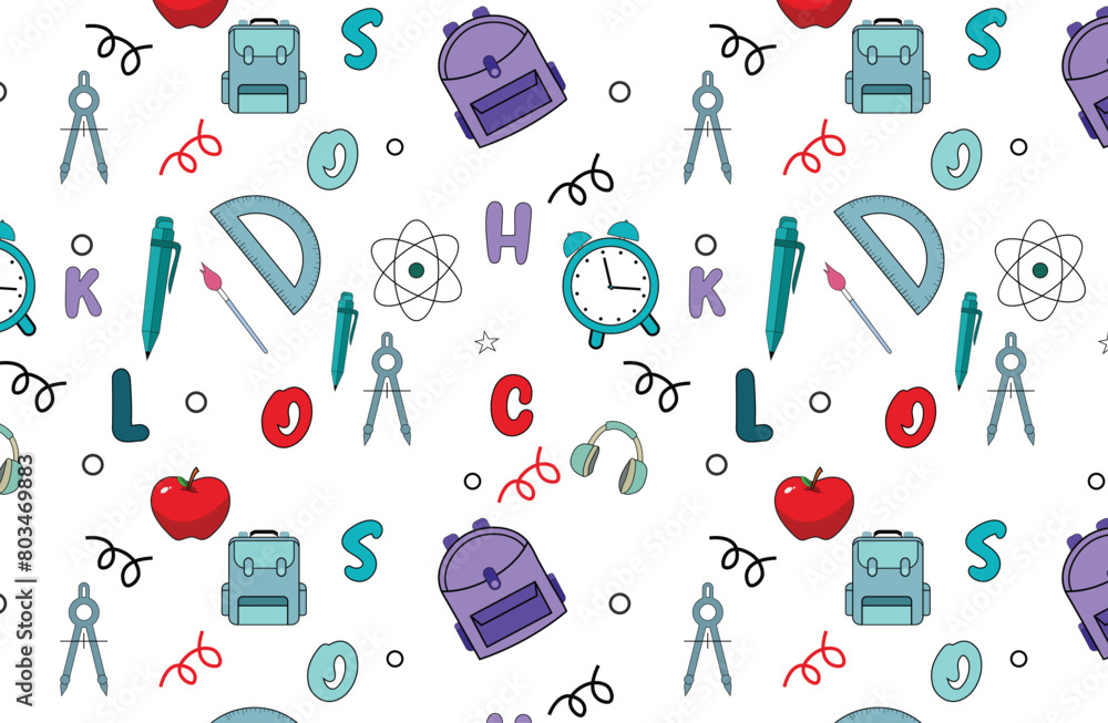Back To School PATTERN Images vector design Back To School PATTERN Images vector design