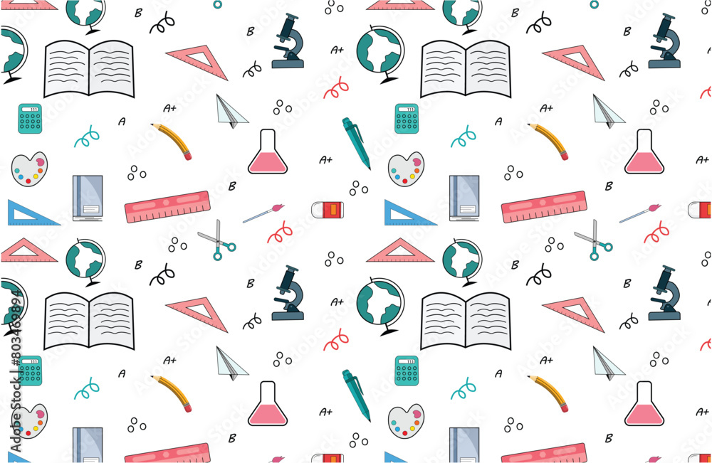 Back To School PATTERN Images vector design Back To School PATTERN Images vector design