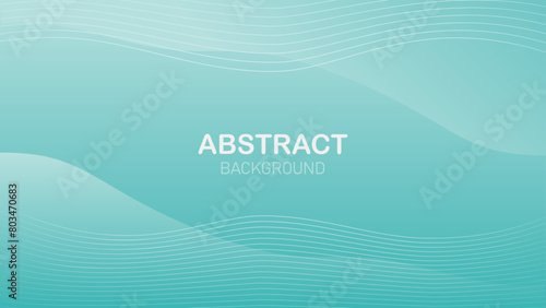 Turquoise Waves Abstract Background Editable Template