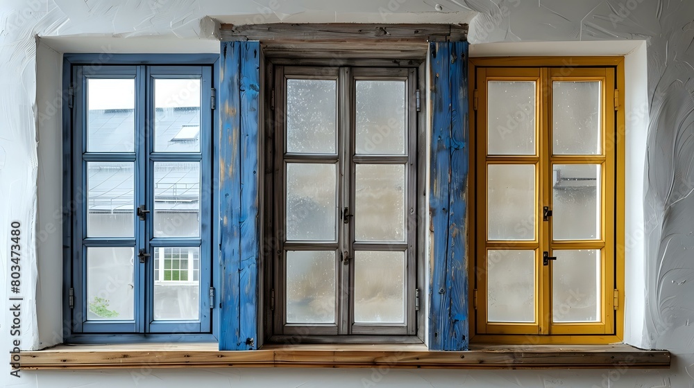 Functional Design as Art: Triptych of Windows with Different Frames