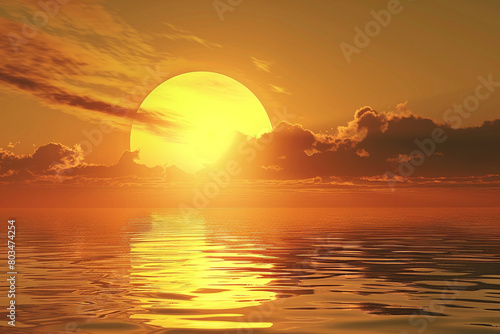 An image of a golden sunset over a calm ocean  symbolizing the beauty of endings and new beginnings.