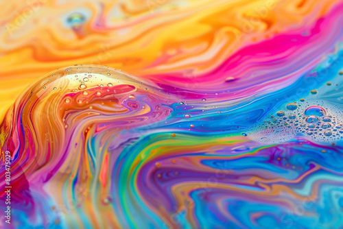 An image of a vibrant rainbow-colored soap bubble  symbolizing the fleeting nature of beauty.
