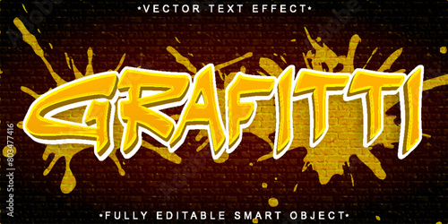 Orange Graffiti Vector Fully Editable Smart Object Text Effect