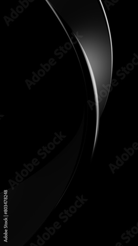Abstract illustration on a black vertical background. 3d rendering illustration not AI