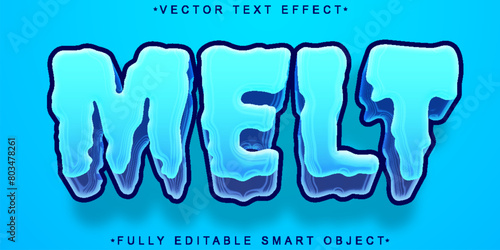 Cartoon Fluid Melt Vector Fully Editable Smart Object Text Effect