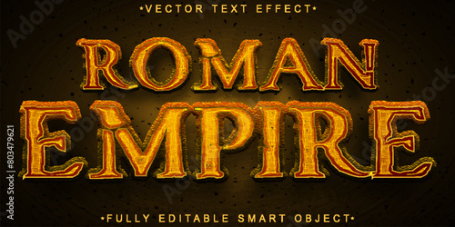 Orange Historic Roman Empire Vector Fully Editable Smart Object Text Effect