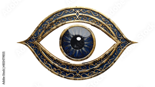 A Turkish evil eye amulet (nazar boncuğu) on a transparent background. PNG format, This PNG file, with an isolated cutout object on a transparent background. 