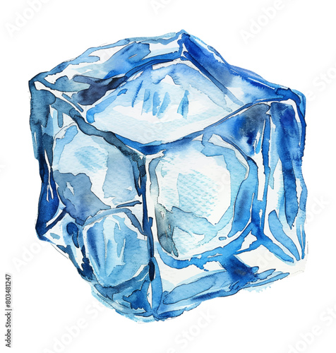 ice cube watercolor digital painting good quality