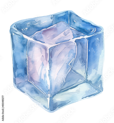ice cube watercolor digital painting good quality
