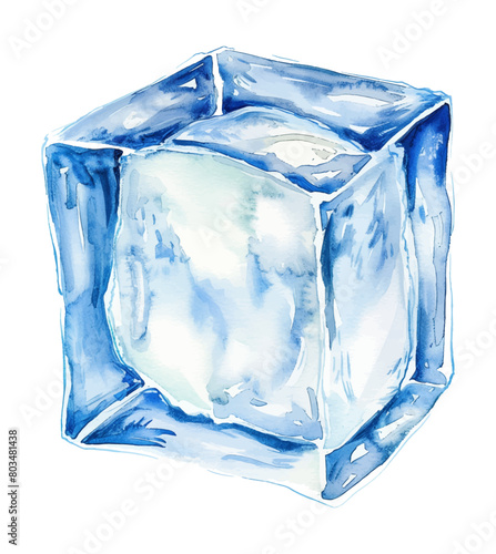 ice cube watercolor digital painting good quality