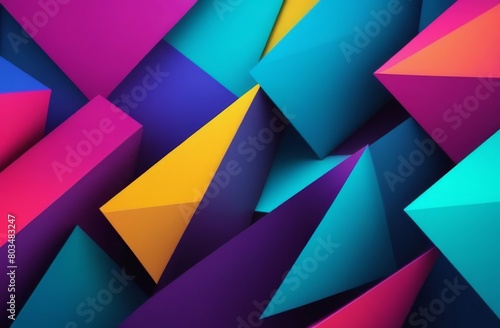 Abstract geometric background with bright color spots