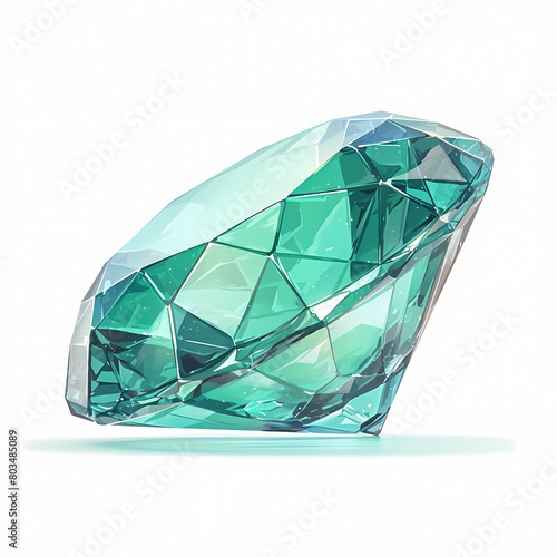 Stunning 3D Rendered Emerald Jewelry with a Lustrous  Icy Green Hue