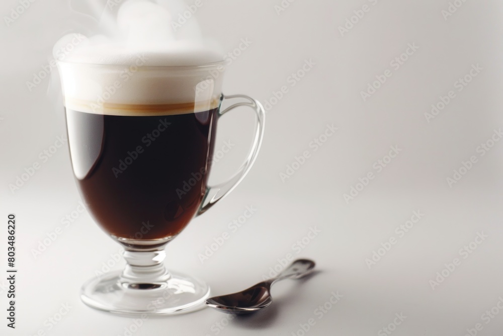 A cup of coffee with steam rising from it A cup of coffee with steam rising from it