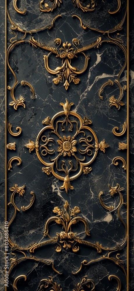 a black and gold wall a black and gold wall