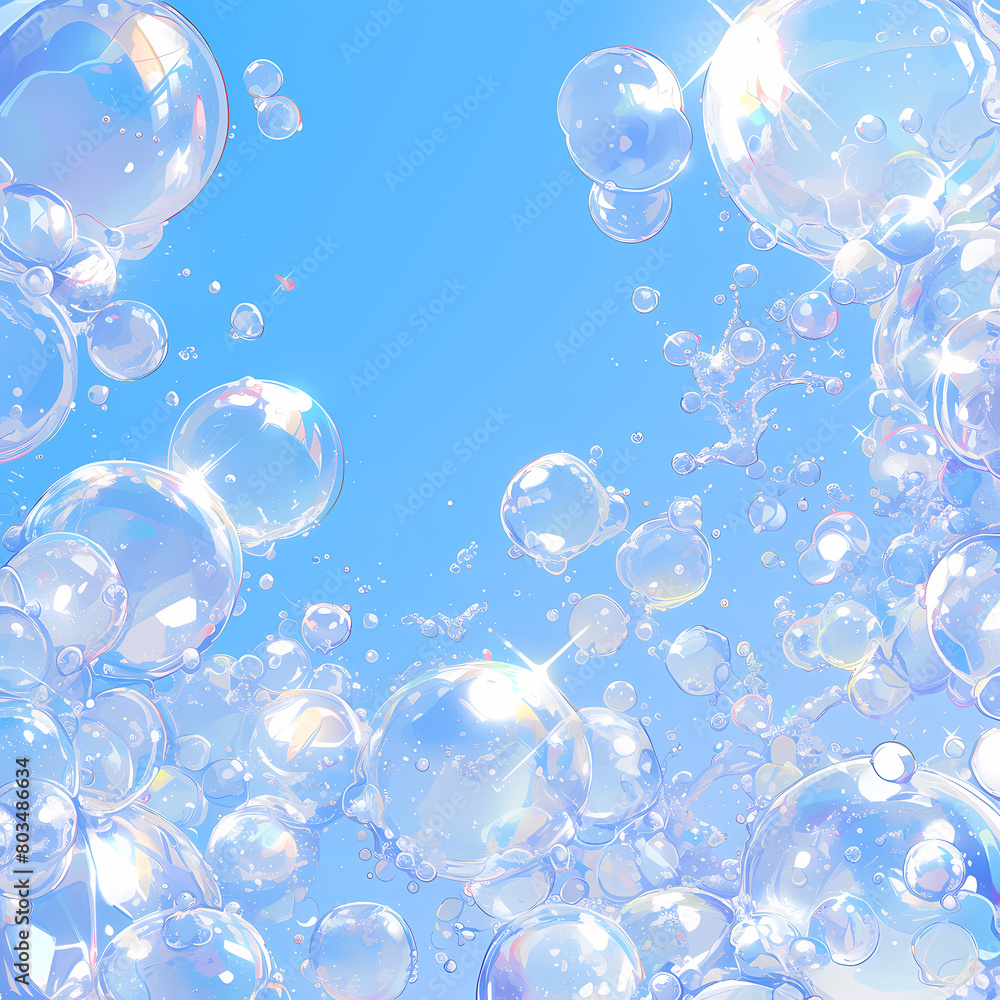 Bubbles Radiating Sunshine: A Narrow Panoramic View of Crystal Clarity