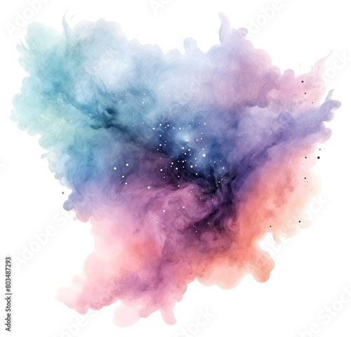 PNG Space in Watercolor style backgrounds nebula white background