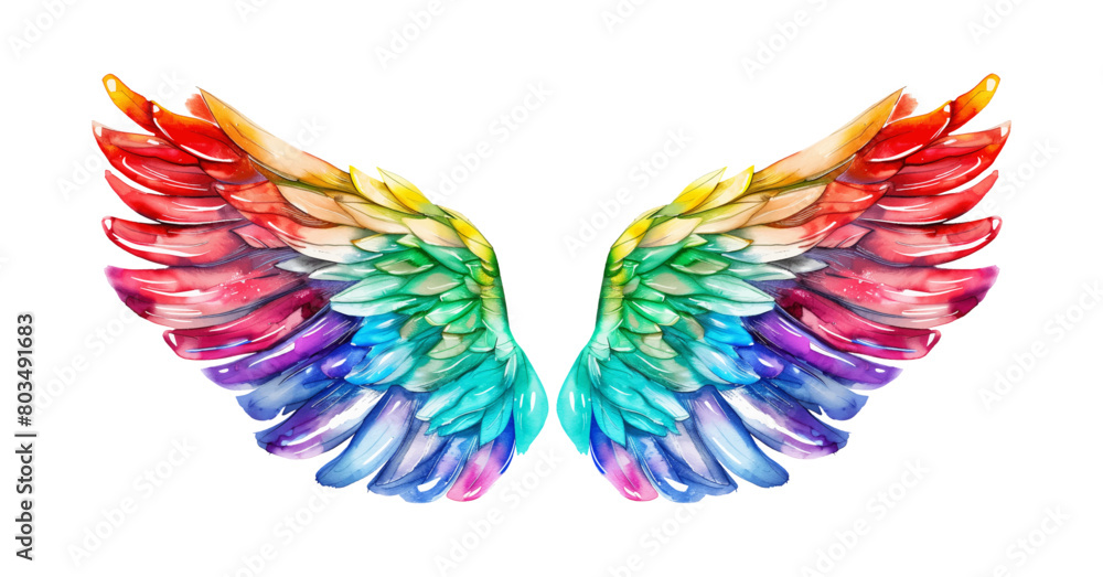 Obraz premium angel wings watercolor digital painting good quality