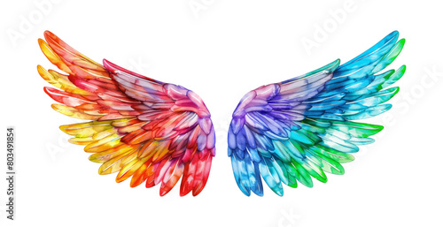 angel wings watercolor digital painting good quality