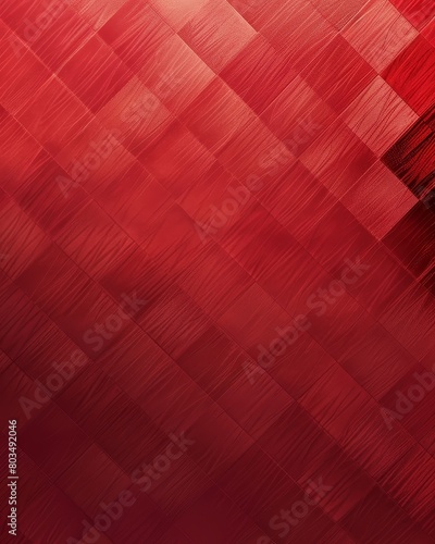 Bright red argyle geometric pattern on textured surface