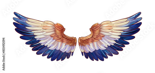 angel wings watercolor digital painting good quality