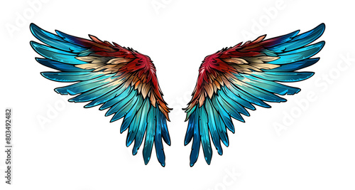 angel wings watercolor digital painting good quality