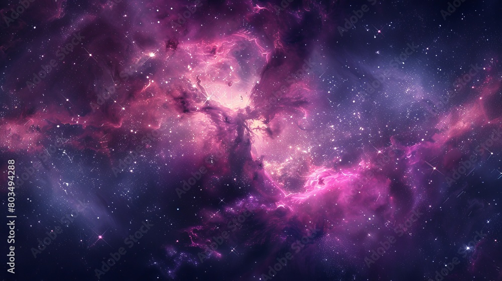 Deep purple and vivid pink hues dominate this stunning image of nebula clouds, hinting at the complexity of space Deep purple and vivid pink hues dominate this stunning image of nebula clouds, hinting at the complexity of space
