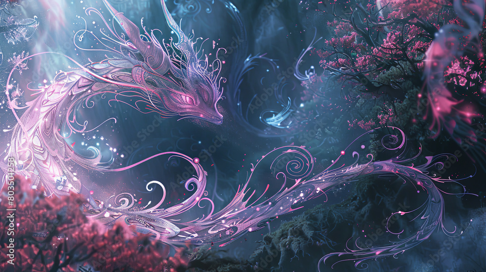 A detailed description of Prompt 1's scene with specific imagery details including the creature's long, slender limbs adorned with delicate patterns, its piercing eyes reflecting ancient wisdom, and t A detailed description of Prompt 1's scene with specific imagery details including the creature's long, slender limbs adorned with delicate patterns, its piercing eyes reflecting ancient wisdom, and t