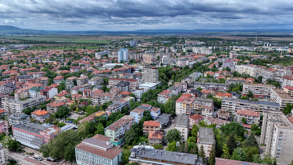 Targovishte Bulgaria drone aerial panorama