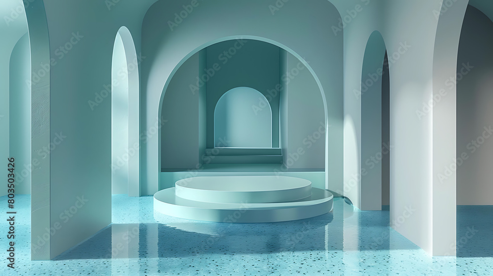 Turquoise Product Display Set with Arches and Stairs
Turquoise Product Display Set with Arches and Stairs