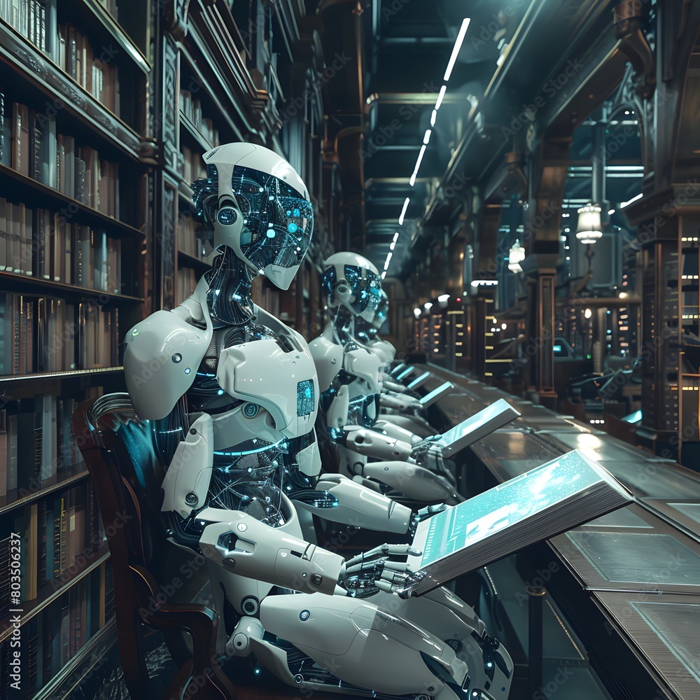 Robots learn from libraries to scan data of mankind, collected from many centuries Robots learn from libraries to scan data of mankind, collected from many centuries