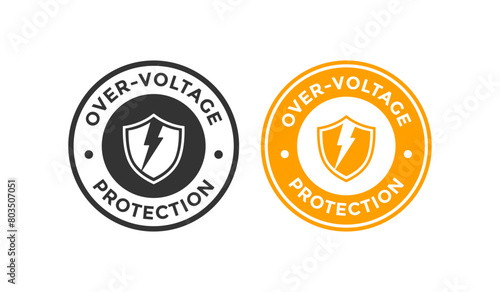 Over voltage protection badge. Suitable for power system device information sign