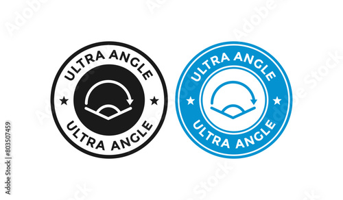Ultra angle badge logo template. Suitable for business, device parameter and property information sign