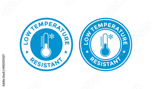 Low temperature resistant sign badge and information sign