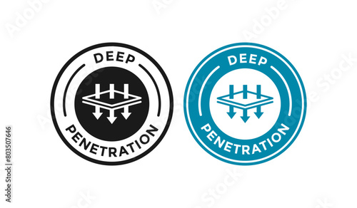 Deep penetration logo badge template. Suitable for product label and information sign