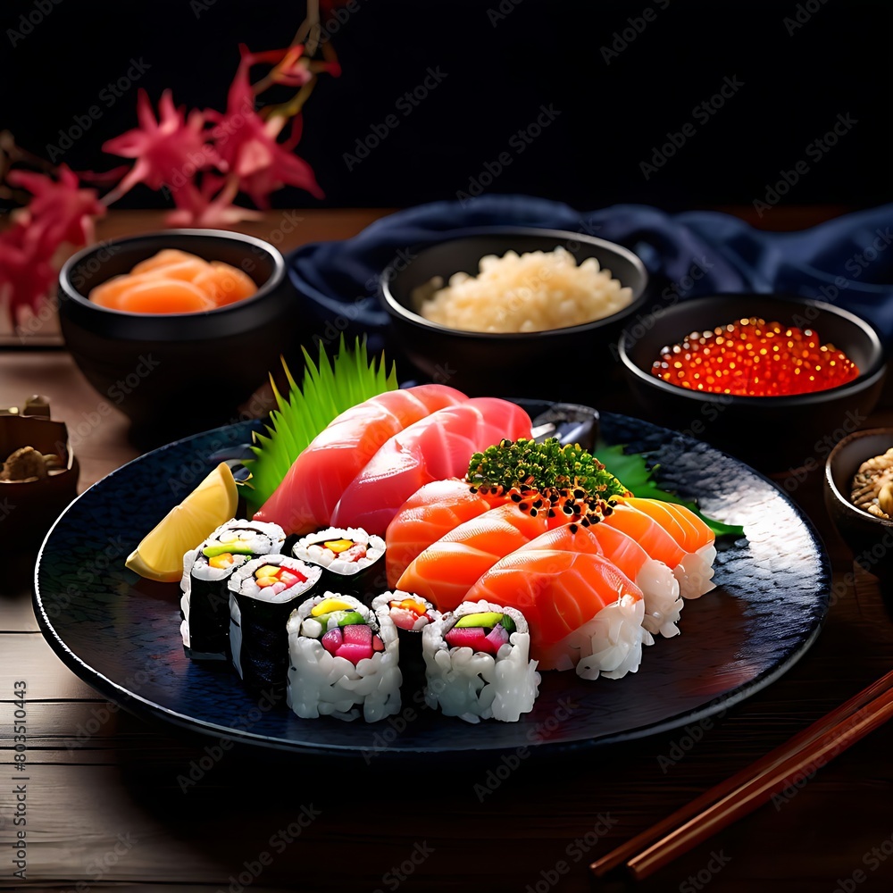 sushi on a plate sushi on a plate