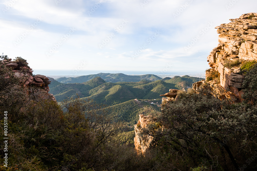 Mirador del Garbí, situado en Parque Natural de la Sierra Calderona (Valencia - España)