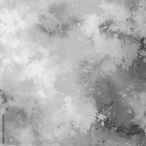 Grunge textured background with black and white paint splatters and stains. Generated by AI