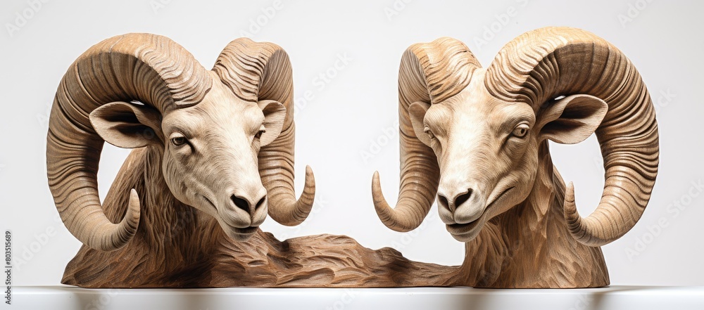 Two rams standing together