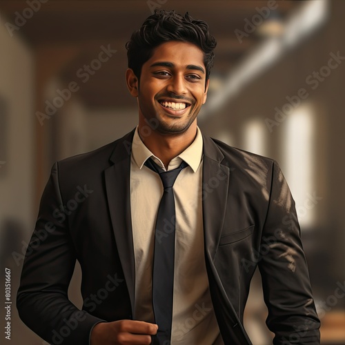 Smiling man in suit and tie